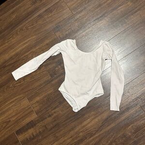 Capezio Ivory Long Sleeve Bodysuit